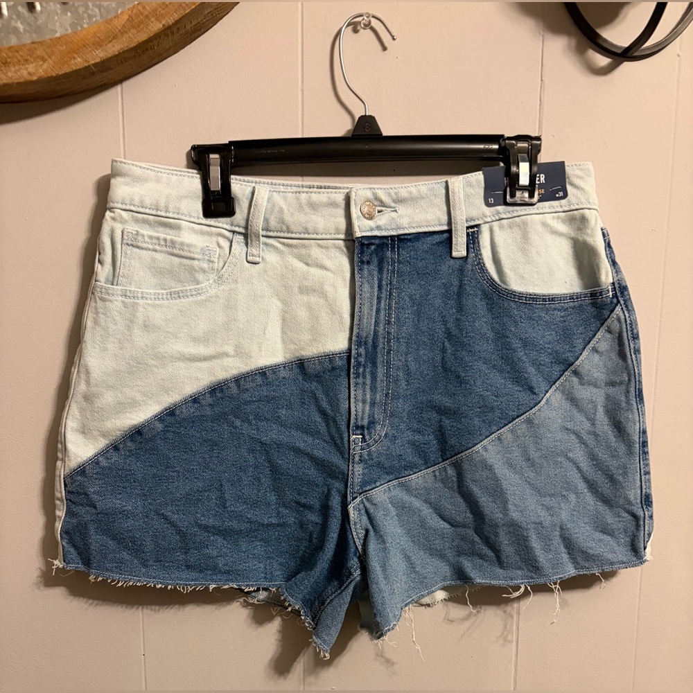 Hollister Two-Tone Blue Jean Shorts